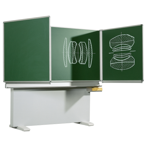 Produkt Bild Klappschiebetafel, Schultafel aus Stahl, Serie MST, gr&uuml;n M101STG