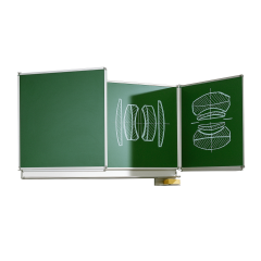 Productimage Wandklapptafel aus Stahl, Serie KLST, gr&uuml;n