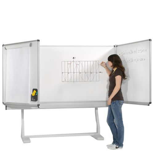 Produkt Bild Freistehende Klapptafel aus Stahl, Whiteboard, Serie KLST in wei&szlig; KL B200STW