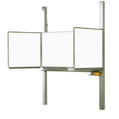 Produktbild Whiteboard Schultafel Pylonentafel aus Premium Stahlemaille, Serie PYKL EW, wei&szlig; 