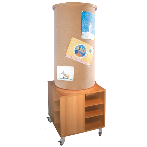 Produkt Bild Mobile Kork-Litfa&szlig;s&auml;ule mit Unterschrank KLS-S