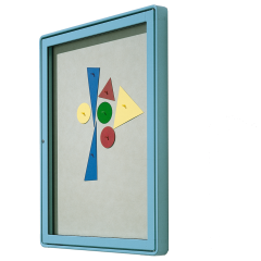 Productimage Vitrine W4 mit Fl&uuml;gelt&uuml;r, Au&szlig;enwandmontage