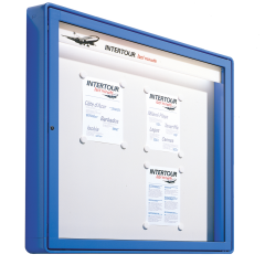 Productimage Vitrine W4 mit Fl&uuml;gelt&uuml;r, Au&szlig;enwandmontage