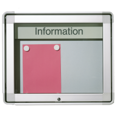 Productimage Vitrine W7 mit Klappt&uuml;r zur Au&szlig;enwandmontage