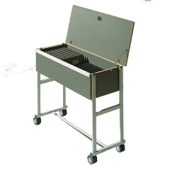 Produktbild Klassenbuchwagen zur Unterbringung von Klassenb&uuml;chern DIN A4, Serie KLW, fahrbar KLW 2-28