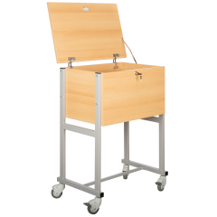 Produktbild Klassenbuchwagen zur Unterbringung von Klassenb&uuml;chern DIN A4, Serie KLW, fahrbar KLW 2-16