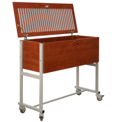 Produktbild Klassenbuchwagen zur Unterbringung von Klassenb&uuml;chern DIN A4, Serie KLW, fahrbar KLW 5-28