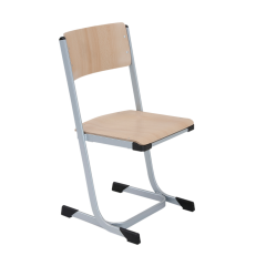 Produktbild Stapelbarer Sch&uuml;lerstuhl mit Sitzgarnitur aus Buche Sperrholz mit gerundeter Sitzvorderkante 