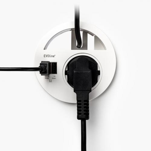 Produkt Bild Einbaumodul Schuko / USB f&uuml;r Tischplatteneinbau 