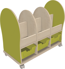 Produktbild Leseratte Midi mit 6 offenen F&auml;chern und 3 Ergo Tray Boxen C2 