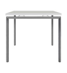 Produktbild Schreibtisch mit 4-Fu&szlig;-Rundrohrgestell und melaminharzbeschichteter Tischplatte 