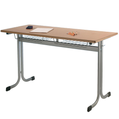 Produktbild Zweier-Sch&uuml;lertisch 130x55 cm MT50Z-V, mit Vollkern Tischplatte "Powersurf" 