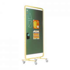 Produktbild Fahrbare doppelseitige Pr&auml;sentationswand mit gr&uuml;nen Stahlemaille Schreibfl&auml;chen DMT EG2