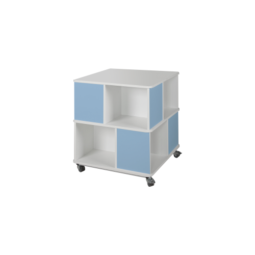 Produkt Bild B&uuml;cherturm mit offenen F&auml;chern, zweifarbig und fahrbar BT2-2F