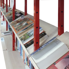 Produktbild Schr&auml;gablage mit Tragrahmen f&uuml;r B&uuml;cherregal BR E BRE-SA