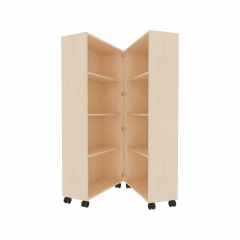 Produktbild B&uuml;cherwagen mit 6 Einlegeb&ouml;den, zusammenklappbar, fahrbar WK 24XL