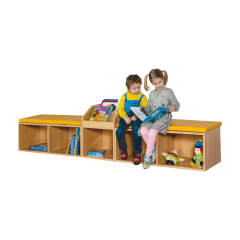 Produktbild Lesestrecke mit F&auml;chern, B&uuml;cherregal und Sitzpolstern LEST-SET