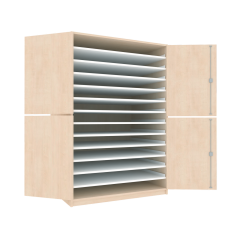 Produktbild Bildertruhe mit 12 Ablageb&ouml;den f&uuml;r Papier bis 100 x 70 cm B 10