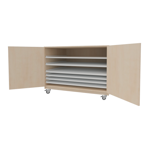 Produkt Bild Bildertruhe fahrbar mit 6 B&ouml;den B 4-F