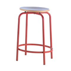 Produktbild Vierfu&szlig;-Hocker mit umlaufender Fu&szlig;raste 