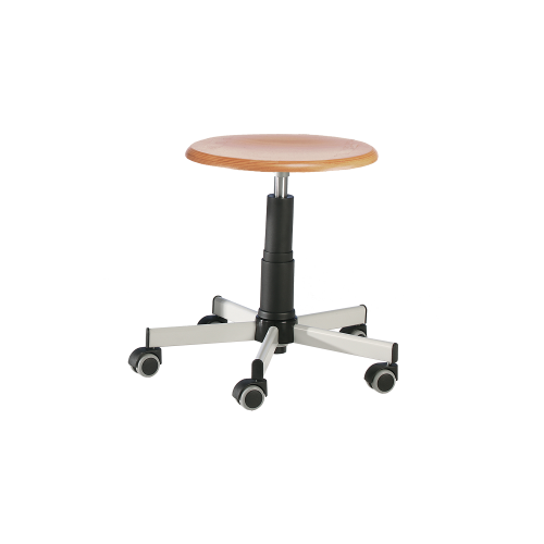 Produkt Bild Drehspindelhocker mit Stahlfu&szlig;kreuz fahrbar STUHL 4SR