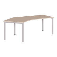 Produktbild Freiform Schreibtisch h&ouml;henverstellbar mit Rundrohrgestell 