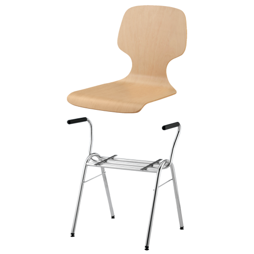 Produkt Bild Stapelstuhl mit Schale "Barcelona" und Chromgestell SBK-DABA