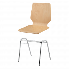 Produktbild Stapelstuhl mit Schale "Berlin" und Chromgestell SBK-BOBE