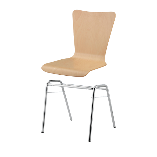 Produkt Bild Stapelstuhl mit Schale "Madrid" und Chromgestell SBK-BOMA