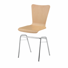 Produktbild Stapelstuhl mit Schale "Madrid" und Chromgestell SBK-BOMA