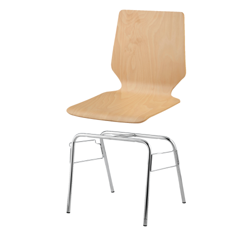 Produkt Bild Stapelstuhl mit Schale "Berlin" und Chromgestell SBK-PHBE