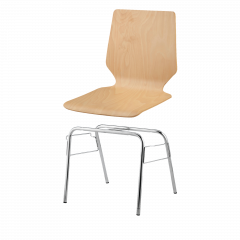 Produktbild Stapelstuhl mit Schale "Berlin" und Chromgestell SBK-PHBE