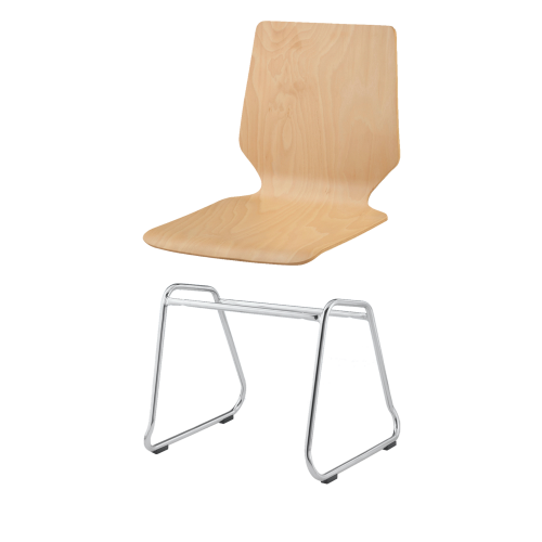 Produkt Bild Stapelstuhl mit Schale "Berlin" und Chromgestell SBK-FLBE