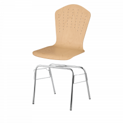 Produktbild Stapelstuhl mit Schale "London" und Chromgestell SBK-PHLO