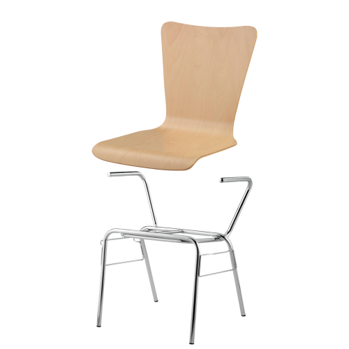 Produkt Bild Stapelstuhl mit Schale "Madrid" und Chromgestell SBK-PHMAA