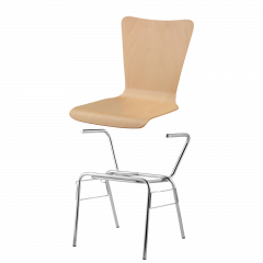 Produktbild Stapelstuhl mit Schale "Madrid" und Chromgestell SBK-PHMAA