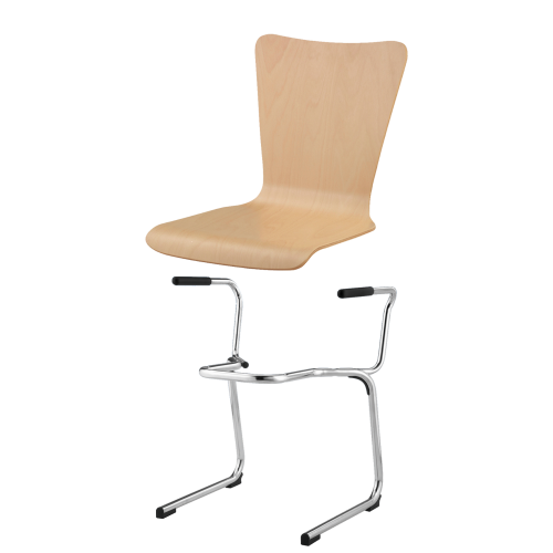 Produkt Bild Stapelstuhl mit Schale "Madrid" und Chromgestell SBK-DEMAA