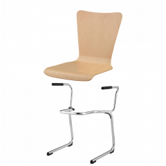 Produktbild Stapelstuhl mit Schale "Madrid" und Chromgestell SBK-DEMAA