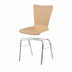 Produktbild Stapelstuhl mit Schale "Madrid" und Chromgestell SBK-PHMA