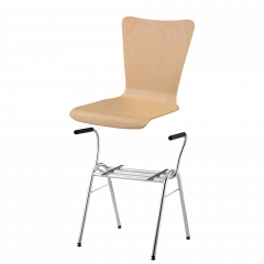 Produktbild Stapelstuhl mit Schale "Madrid" und Chromgestell SBK-DAMA