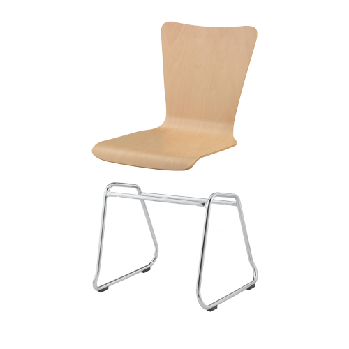 Produkt Bild Stapelstuhl mit Schale "Madrid" und Chromgestell SBK-FLMA