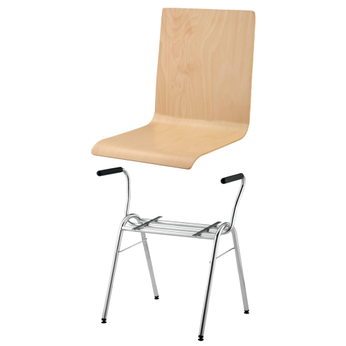 Produkt Bild Stapelstuhl mit Schale "Venedig" und Chromgestell SBK-DAVE