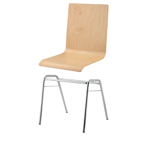 Produkt Bild Stapelstuhl mit Schale "Venedig" und Chromgestell SBK-BOVE