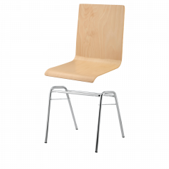 Produktbild Stapelstuhl mit Schale "Venedig" und Chromgestell SBK-BOVE