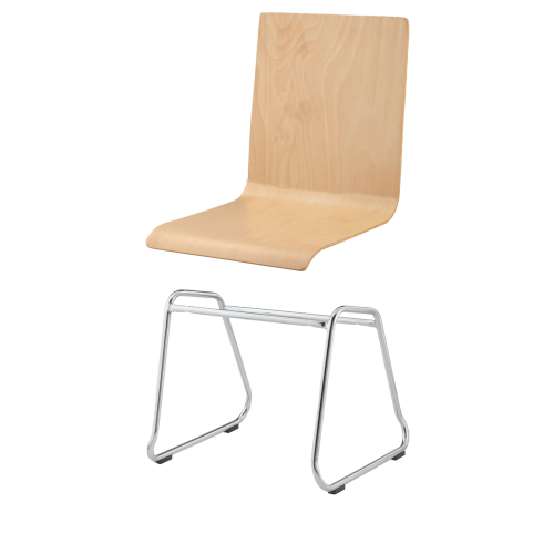 Produkt Bild Stapelstuhl mit Schale "Venedig" und Chromgestell SBK-FLVE