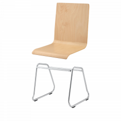 Produktbild Stapelstuhl mit Schale "Venedig" und Chromgestell SBK-FLVE