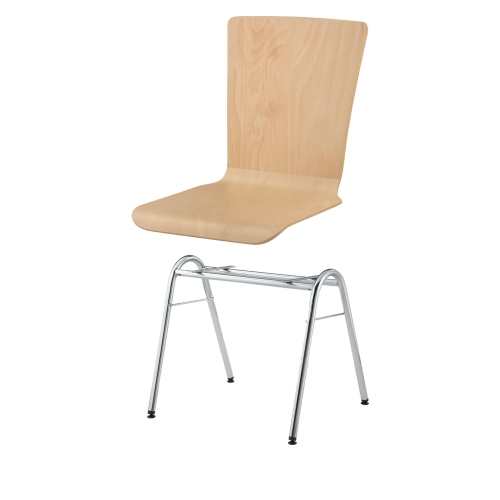 Produkt Bild Stapelstuhl mit Schale "Paris" und Chromgestell SBK-NYPA