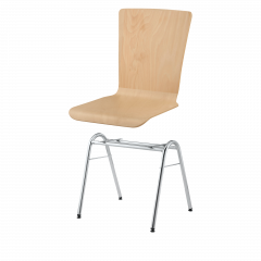 Produktbild Stapelstuhl mit Schale "Paris" und Chromgestell SBK-NYPA