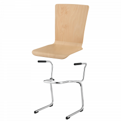 Produktbild Stapelstuhl mit Schale "Paris" und Chromgestell SBK-DEPAA