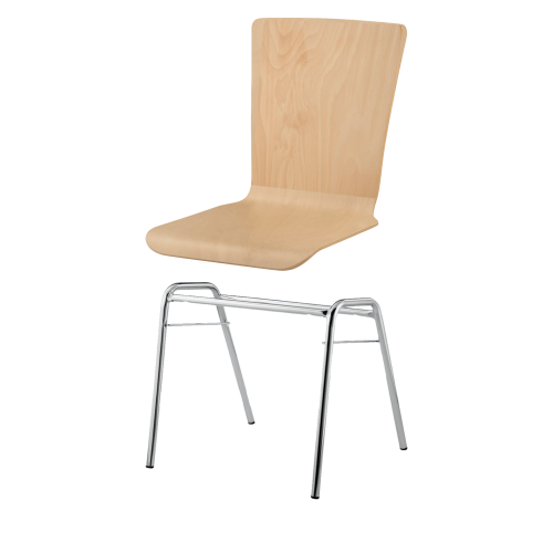 Produkt Bild Stapelstuhl mit Schale "Paris" und Chromgestell SBK-BOPA